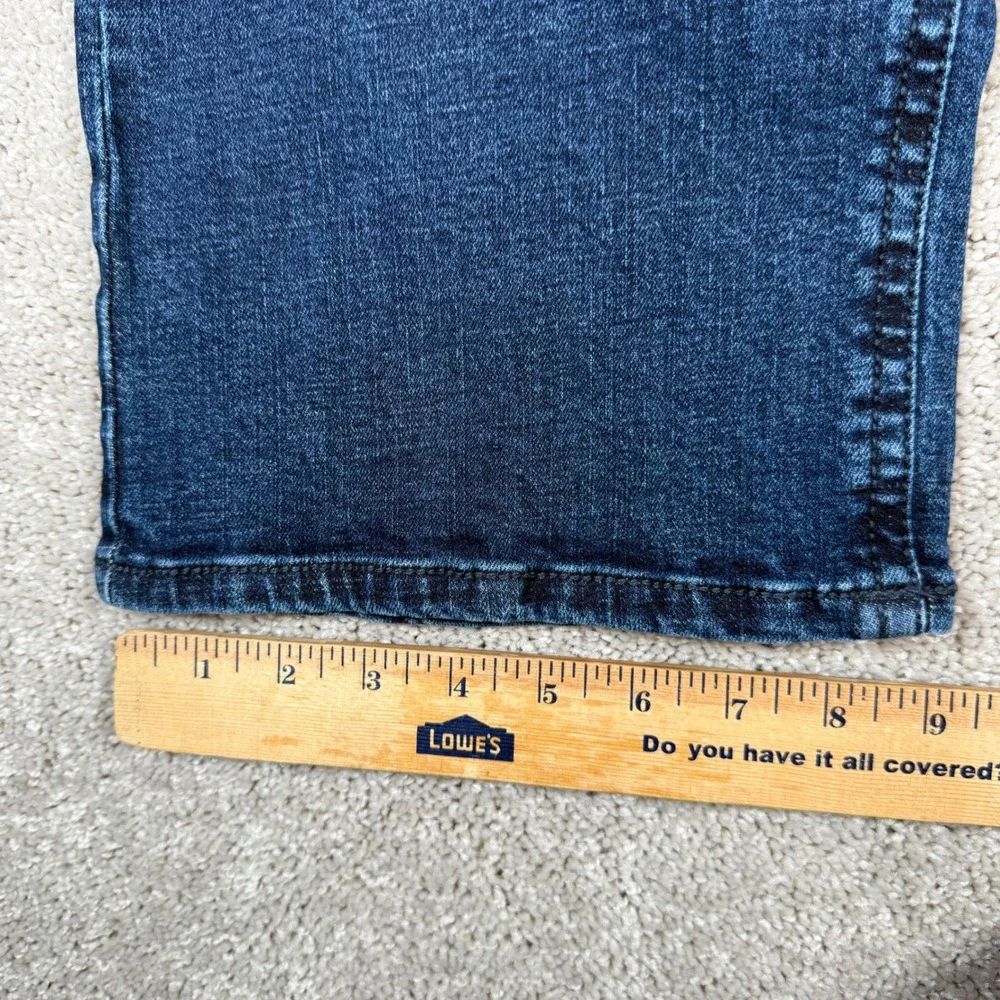 TK Axel Slim Boot Men's 38x30 Dark Wash Blue Denim Jeans Stretch Cotton Blend